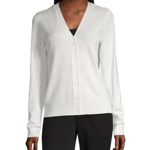 NWT Worthington White V-Neck Cardigan